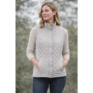 Orvis Quilted Vest – Women’s Medium – Light Gray